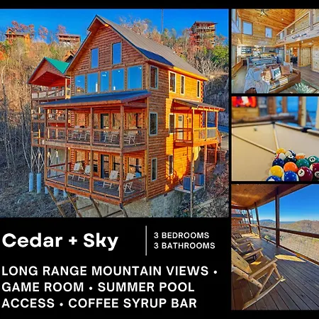 New Luxury Cabin With Amazing Views, Pool Access, Hot Tub Being Installed July 25